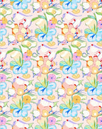 Abstract Floral Pattern With Pastel Hues Rug
