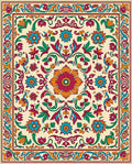 Colorful Floral Medallion Patterned Rug