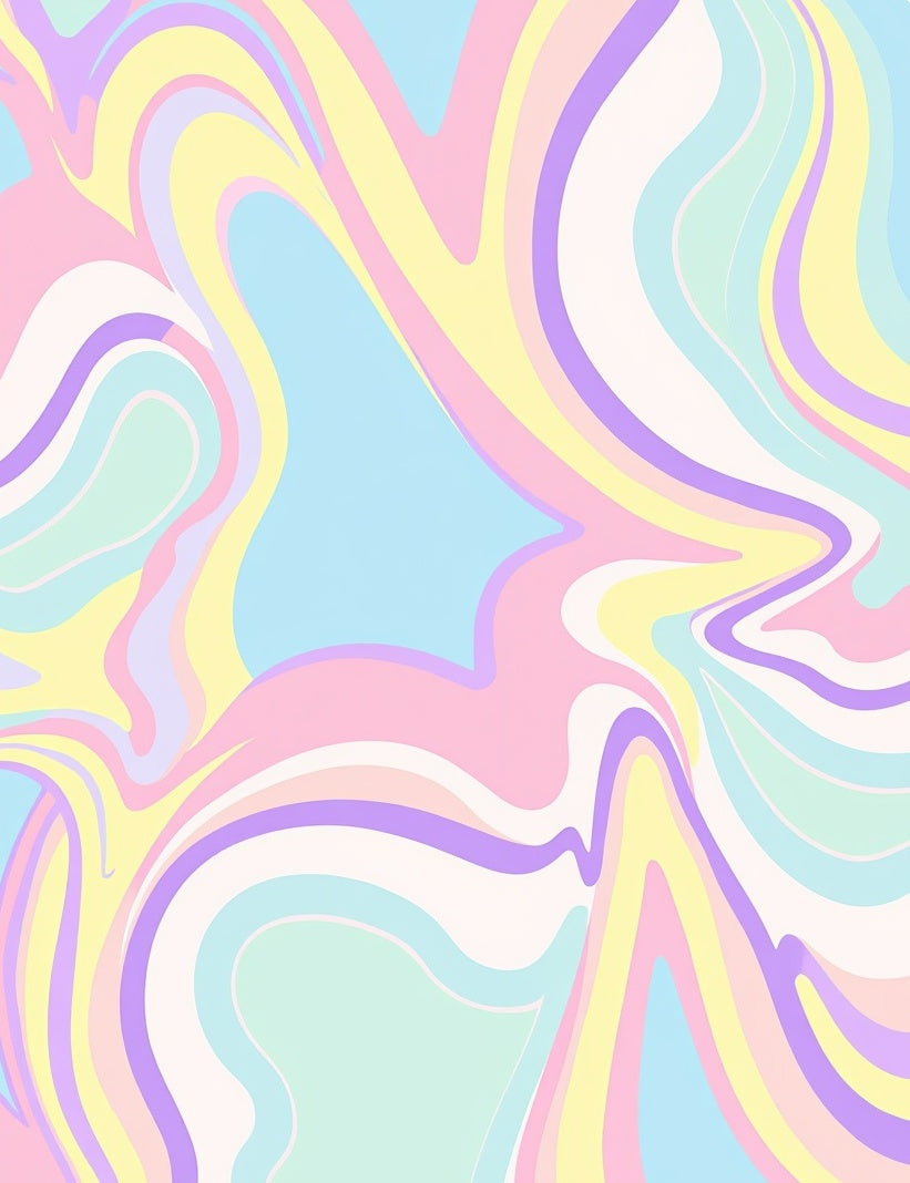 Pastel Swirls Pattern Rug