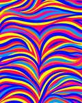 Vibrant Wave Pattern Design Rug