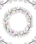 Delicate Floral Wreath Design Rug