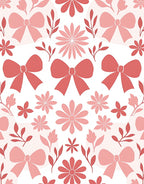 Sweet Floral Bow Pattern Design Rug