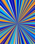 Starburst Pattern Radial Line Design Rug