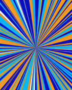 Starburst Pattern Radial Line Design Rug