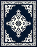 Classic Floral Medallion Square Design Rug