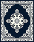 Classic Floral Medallion Square Design Rug