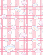 Pink Cloud Stripe Pattern Rug