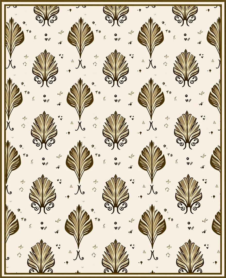 Art Nouveau Fern Pattern Rug