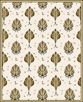 Art Nouveau Fern Pattern Rug