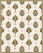 Art Nouveau Fern Pattern Rug