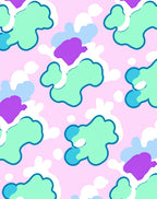 Pastel Abstract Blob Design Rug