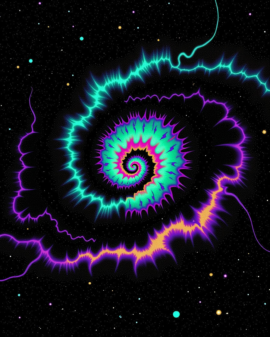 Galactic Psychedelic Spiral Nebula Rug