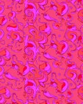Whimsical Pink Coral Abstract Swirls Rug