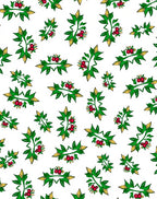 Green Red Berry Foliage Arrangement Rug
