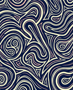 Abstract Swirls Triangles Pattern Rug