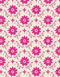 Bright Pink Floral Vine Pattern Rug