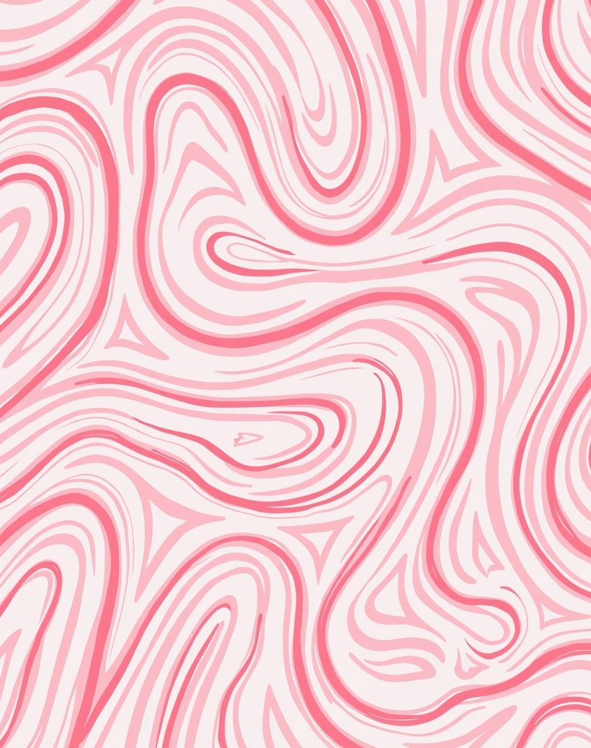 Pink Swirl Marble Pattern Rug