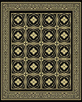 Classic Floral Geometric Pattern Rug
