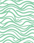 Aquamarine Wavy Stripe Pattern Rug