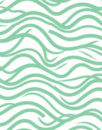 Aquamarine Wavy Stripe Pattern Rug
