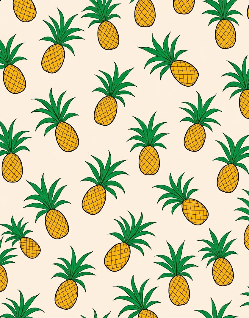 Sunny Tropical Pineapple Pattern Rug