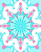 Pastel Petal Kaleidoscope Rug