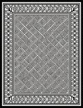 Classic Black White Geometric Tile Rug