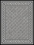 Classic Black White Geometric Tile Rug