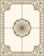 Classic Floral Medallion Border Rug