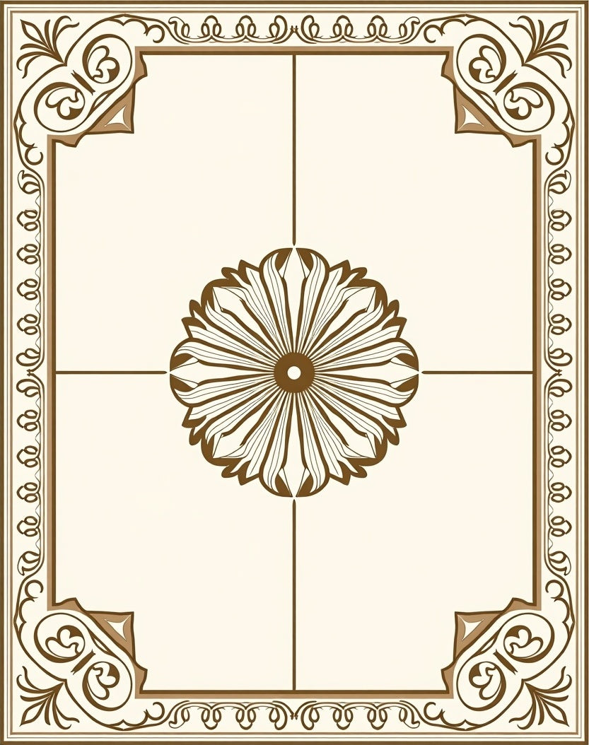 Classic Floral Medallion Border Rug