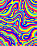 Vibrant Swirl Pattern with 3 Colors Rug