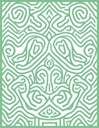 Abstract Swirls and Waves Design Rug