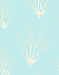Light Blue Subtle Feather Design Rug