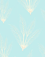 Light Blue Subtle Feather Design Rug