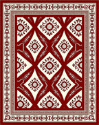 Classic Floral Damask Bordered Rug