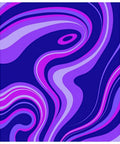 Vivid Purple Swirl Pattern Rug