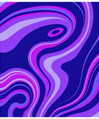 Vivid Purple Swirl Pattern Rug