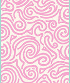 Pink Swirls Abstract Pattern Rug