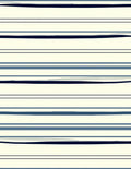 Blue Cream Horizontal Stripe Design Rug