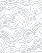 Grey Abstract Flow Line Pattern Rug