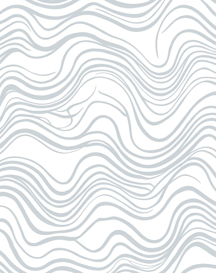 Grey Abstract Flow Line Pattern Rug