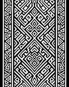 Bold Black White Geometric Maze Design Rug