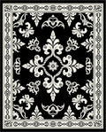 Classic Floral Scrollwork Pattern Design Rug