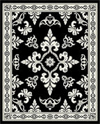 Classic Floral Scrollwork Pattern Design Rug