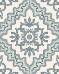 Elegant Blue Floral Medallion Pattern Rug
