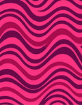 Vibrant Pink Swirl Wave Pattern Rug