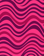 Vibrant Pink Swirl Wave Pattern Rug