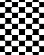 Black and White Soft Checkered Pattern Rug