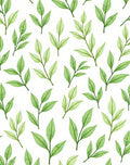 Verdant Green Leafy Branches Repeating Rug