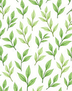 Verdant Green Leafy Branches Repeating Rug